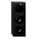 GIRA - AP-Gehäuse 3f + Rahmen Gira F300 Schwarz m(lack.)