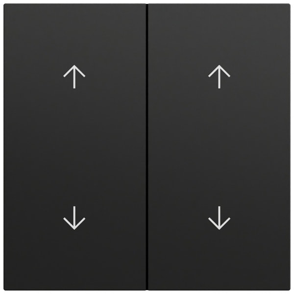 GIRA - Wippe 2f Pfeile System 70 Schwarz m(lack.)