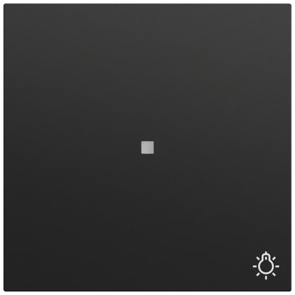 GIRA - Wippe Kontrollf. + Symb. Licht System 70 Schwarz m(lack.)