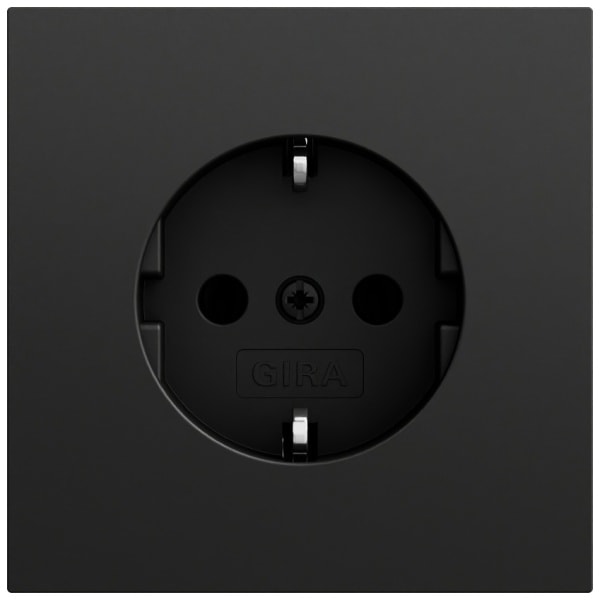 GIRA - SCHUKO-Steckd. SRK System 70 Schwarz m(lack.)