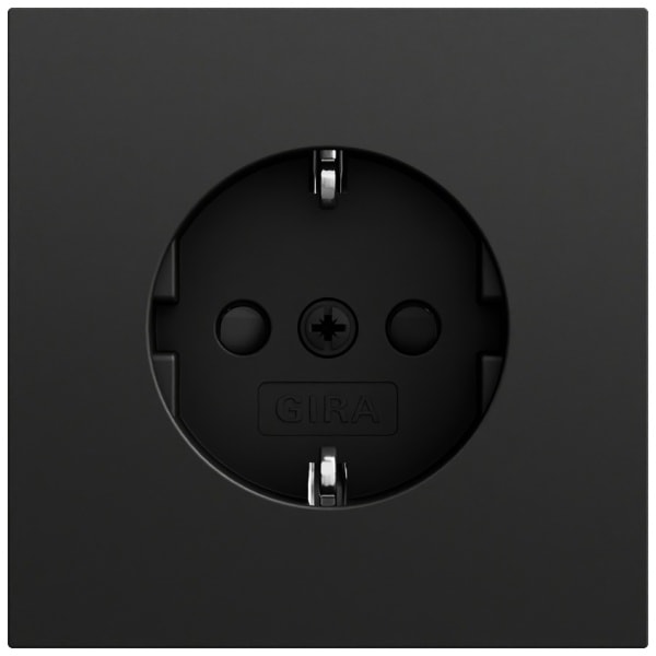 GIRA - SCHUKO-Steckd. SP SRK System 70 Schwarz m(lack.)