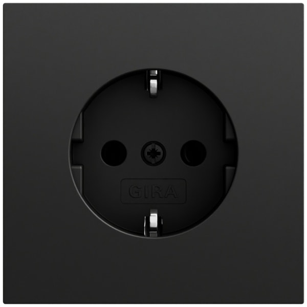 GIRA - SCHUKO-Steckd. System 70 Schwarz m(lack.)