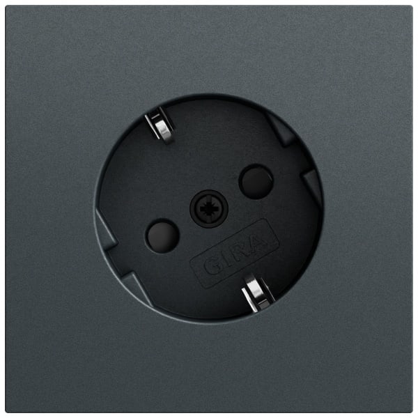 GIRA - SCHUKO-Steckd. 30° + SP System 70 Anthrazit(lack.)