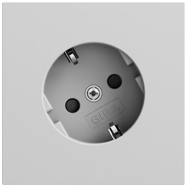 GIRA - SCHUKO-Steckd. 30° + SP System 70 Grau m(lack.)