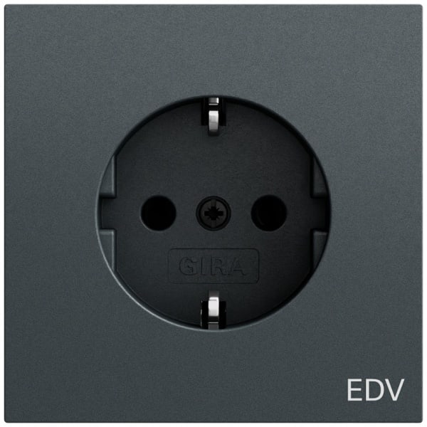 GIRA - SCHUKO-Steckd. Aufdruck EDV System 70 Anthrazit(lack.)