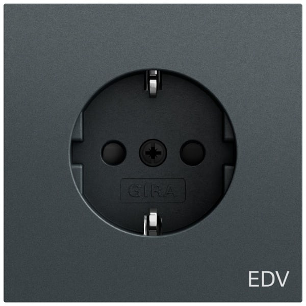 GIRA - SCHUKO-Steckd. Aufdruck EDV + SP System 70 Anthrazit(lack.)