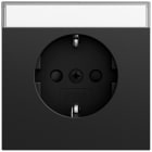GIRA - SCHUKO-Steckd. BSF + SP System 70 Schwarz m(lack.)