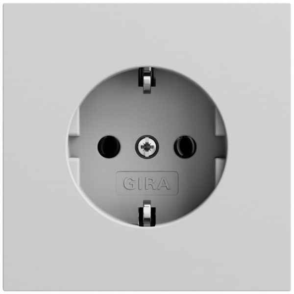 GIRA - SCHUKO-Steckd. o.Kr. System 70 Grau m(lack.)