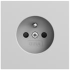 GIRA - Steckd. Erdstift + SP System 70 Grau m(lack.)