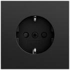 GIRA - SCHUKO-Steckd. SP o.Kr. System 70 Schwarz m(lack.)