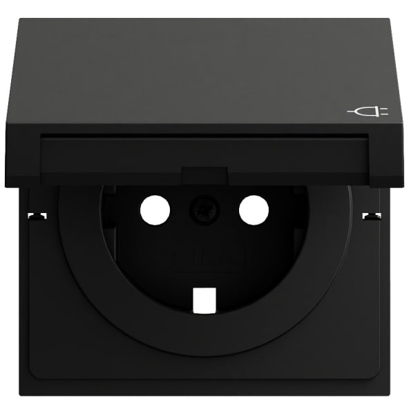 GIRA - EZ-TL: Abd. SCHUKO-Steckd. KD System 70 Schwarz m(lack.)