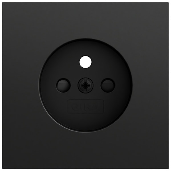 GIRA - Abd. Steckd. Erdstift SP System 70 Schwarz m(lack.)