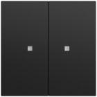 GIRA - Taster Wippe 2f OneKNX System 70 Schwarz m(lack.)