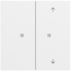 GIRA - Taster Wippe 2f unbedruckt/Pfeile OneKNX System 70 Reinweiß m(lack.)