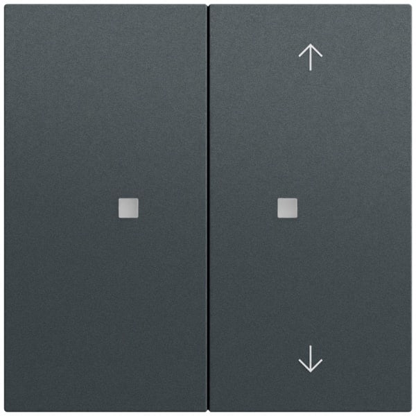 GIRA - Taster Wippe 2f unbedruckt/Pfeile OneKNX System 70 Anthrazit(lack.)