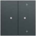GIRA - Taster Wippe 2f unbedruckt/Pfeile OneKNX System 70 Anthrazit(lack.)