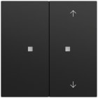 GIRA - Taster Wippe 2f unbedruckt/Pfeile OneKNX System 70 Schwarz m(lack.)