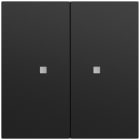 GIRA - Wippe 2f unbedruckt Kontrollf. System 70 Schwarz m(lack.)