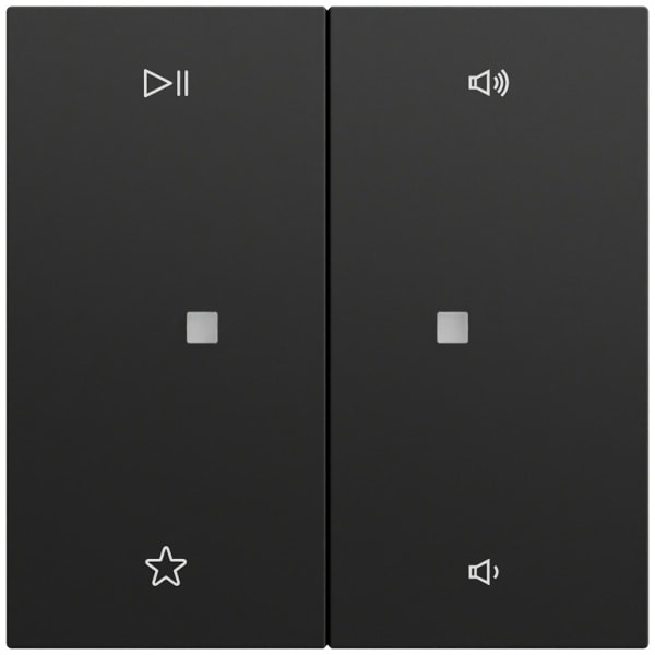 GIRA - Wippe 2f Audiostrg System 70 Schwarz m(lack.)