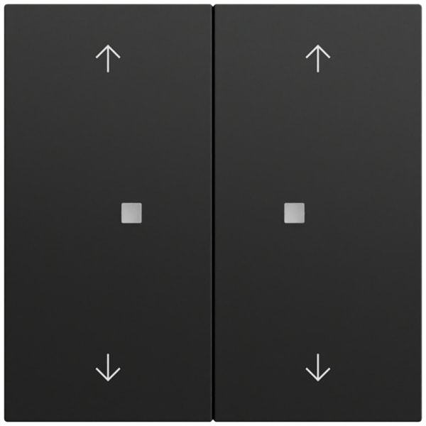 GIRA - Wippe 2f Pfeile Kontrollf. System 70 Schwarz m(lack.)