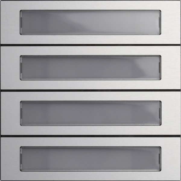 GIRA - Ruftastenmodul 4f System 106 Aluminium(elox.)