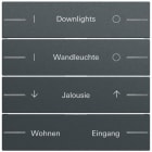 GIRA - Wippenset 4f indiv. Tastsens.4.70  Anthrazit(lack.)