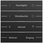 GIRA - Wippenset 4f indiv. Tastsens.4.70 Schwarz m(lack.)