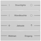 GIRA - Wippenset 4f indiv. Tastsens.4.70 Grau m(lack.)