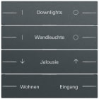 GIRA - Wippe Wippenset 4f indiv. Tastsens.4.70  Anthrazit(lack.)