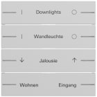 GIRA - Wippe Wippenset 4f indiv. Tastsens.4.70 Grau m(lack.)