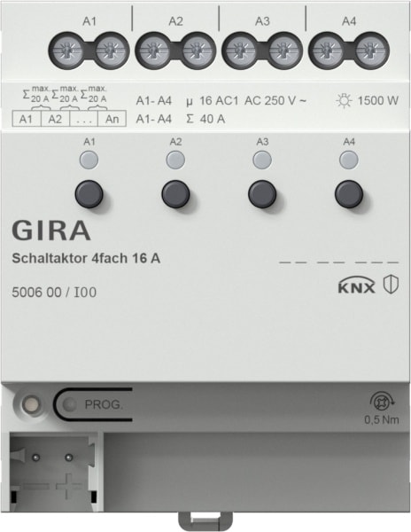 GIRA - Schaltaktor 4f 16 A KNX REG
