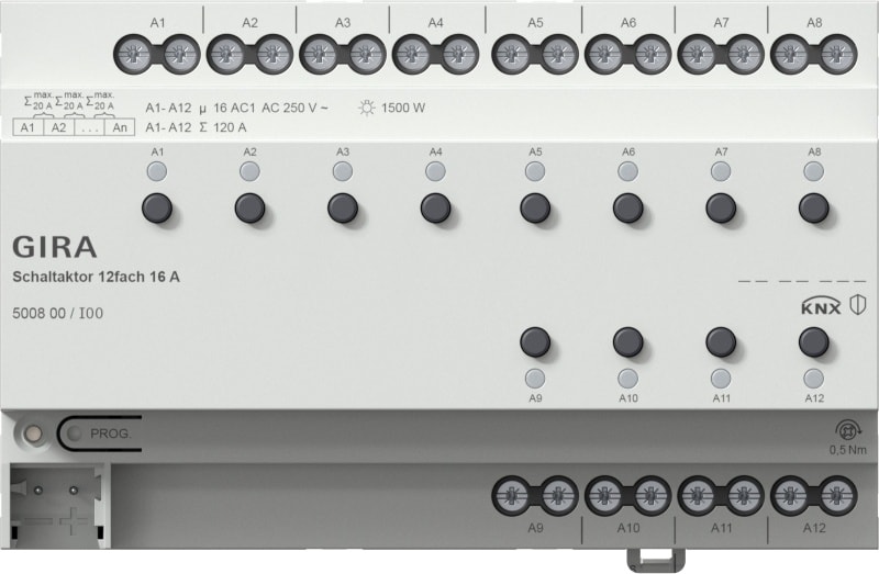 GIRA - Schaltaktor 12f 16 A KNX REG