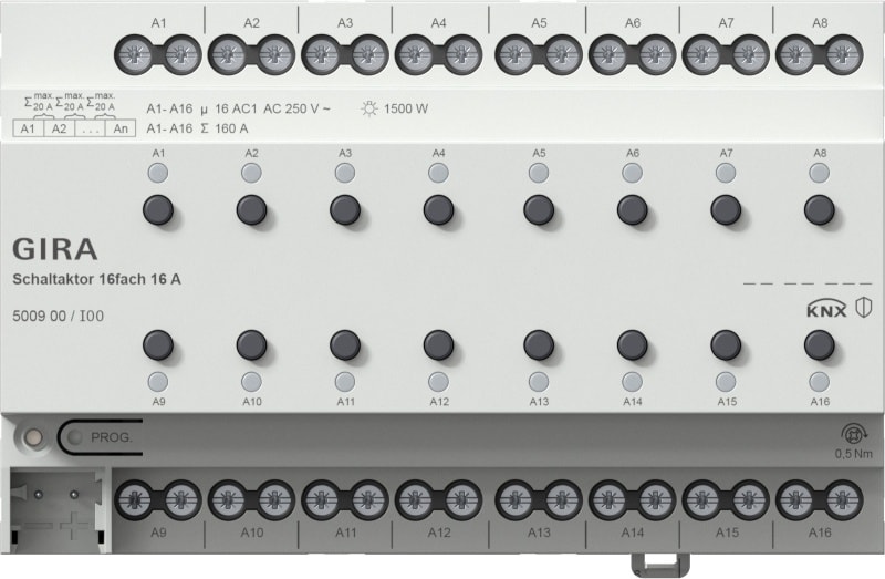 GIRA - Schaltaktor 16f 16 A KNX REG