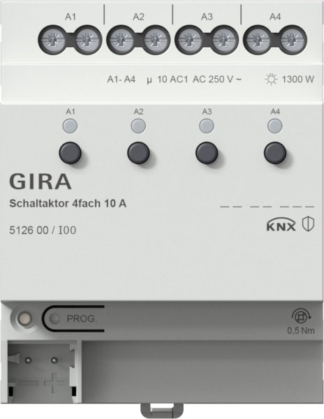 GIRA - Schaltaktor 4f 10 A KNX REG