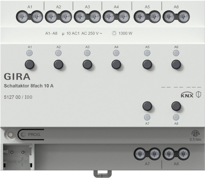 GIRA - Schaltaktor 8f 10 A KNX REG