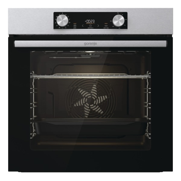 GORENJE - Einbaubackrohr 13BA AquaClean Disp Uhr edelstahl