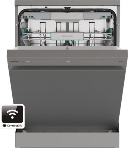 HISENSE WW - Geschirrspüler 60cm 7Prog. TotalDry AqProt. WLAN Schubl. si