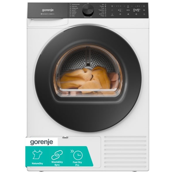 GORENJE - Wärmepumpentrockner 8kg Weiß/Schwarz C EasyCl KPS 5 Jahre Garantie