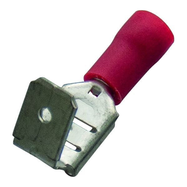 HAUPA - Flachsteckhülse rot isoliert 0,5-1,0/6,3x0,8 PVC