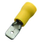 HAUPA - Flachstecker gelb isoliert 4,0-6,0/0,8x6,3x0,8 PVC