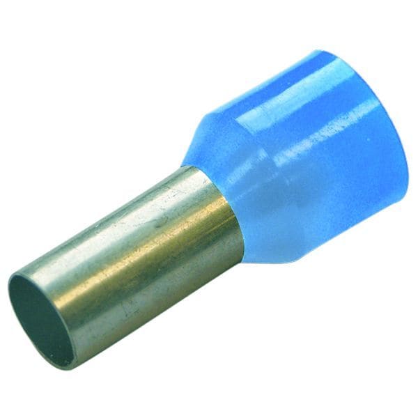 HAUPA - Aderendhülse 0,25mm² L=6mm isoliert hellblau verzinnt