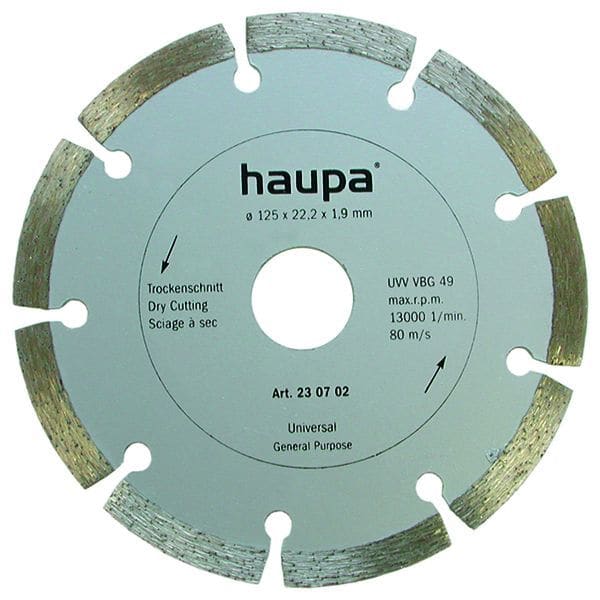 HAUPA - Diamant-Trocken-Trennscheibe 115x22,2 gesintert