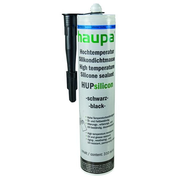 HAUPA - Hochtemperatursilikon schwarz ''HUPsilicon'' Kartusche 310 ml