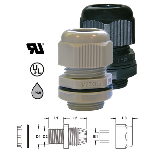 HAUPA - Kabelverschraubung IP68 M32 lichtgrau