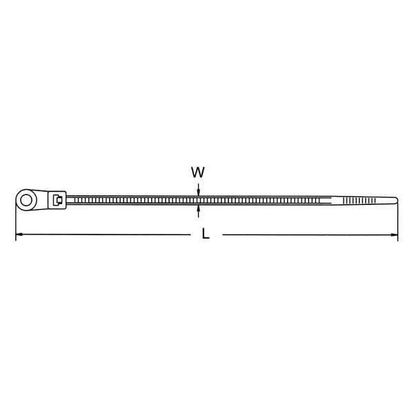 HAUPA - Kabelbinder natur 300x4,8 mm mit Öse