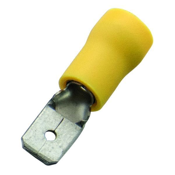 HAUPA - Flachstecker gelb isoliert 4,0-6,0/0,8x6,3x0,8 JIS