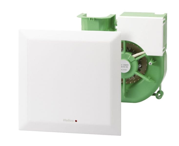 HELIOS - Ventilatoreins. m Fassade und 2 Leistungsstufen V = 60/35
