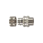 HELLERMANNTYTON - HelaGuard mehrteilige Metallverschraubung, Messing vernickelt mit Stahlring PCS10-SM-M12 NPB ML 10ST