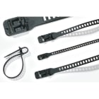 HELLERMANNTYTON - Lösbarer Kabelbinder, 260x7.0mm, Ø10.0-70.0mm, 57N, schwarz, 50ST