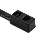 HELLERMANNTYTON - Kabelbinder mit doppeltem Verschlusskopf 395x4,7 mm, hitzestabil, schwarz